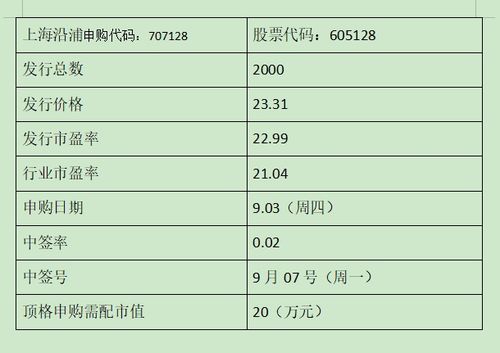 上海沿浦中簽號公布，605128沿浦中簽號在線查詢與結果查看全指南